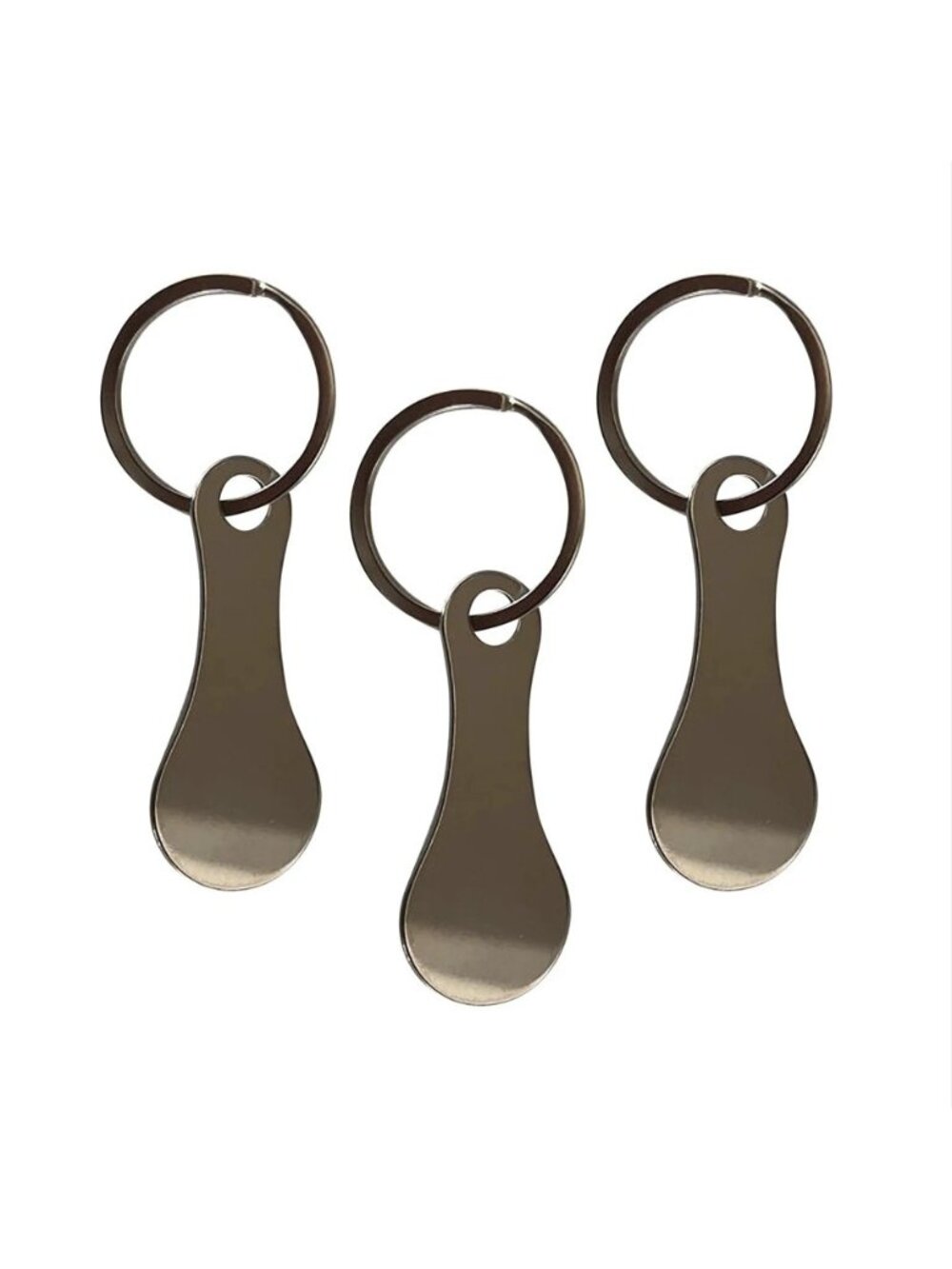 2pcs Metal Shopping Cart Tokens: Trolley Key Ring Coin Holder Keychain - NEW - Picture 6 of 8